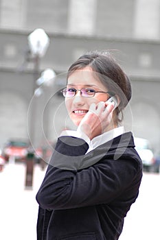 Business woman receiving a phonecall