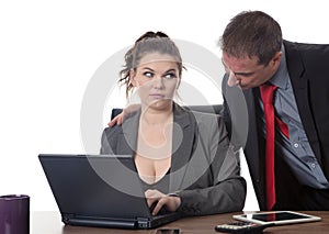 Business woman sexual harassment