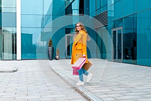 Business Woman With Shopping Bags