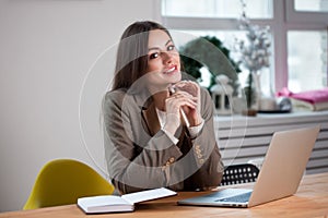 Business woman in a stylish modern office