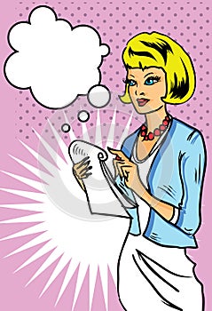 Business Woman taking notes