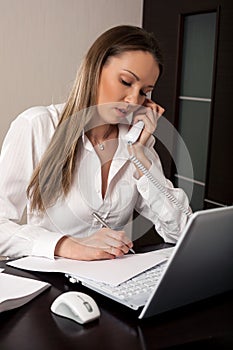 Business woman talking