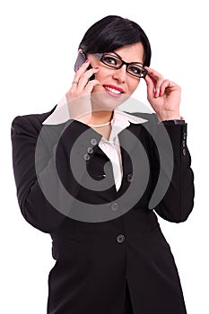 Business woman talking on the phone