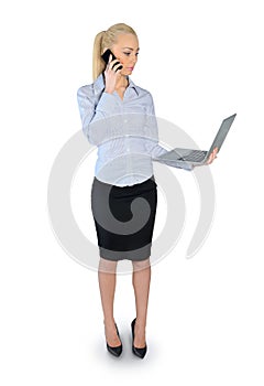 Business woman talking phone