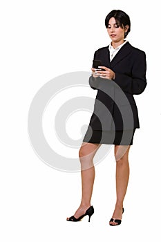 Business woman texting