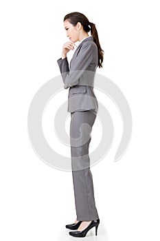 Business woman thinking