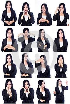 Business woman useful faces