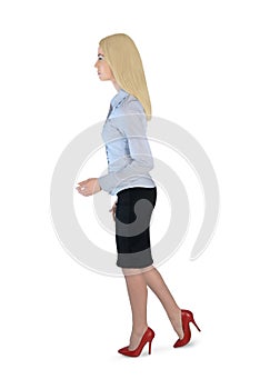 Business woman walk side