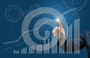 Business woman working effectively.