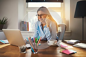 Business woman working at office