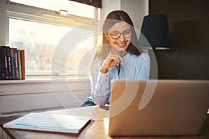 Business woman working at office