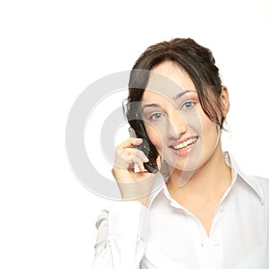 Business women calling by cellular phone