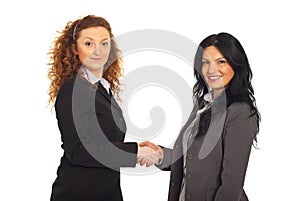 Business women handshake