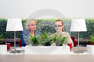 Business women in office