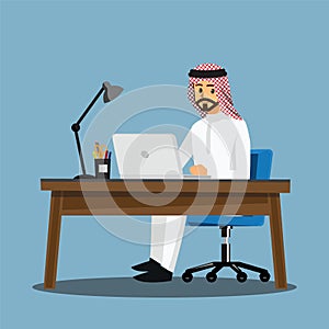 Business women People Desk,Vector illustration cartoon characte