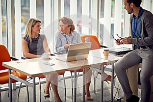 Business women working in the office