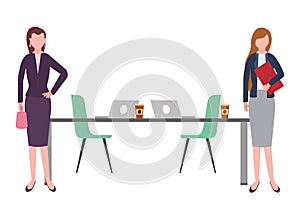 Business women working in the office