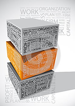 Business word cube