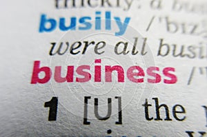 Business word dictionary definition