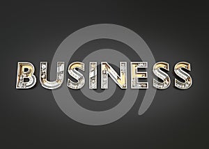 Business word made from Mechanic alphabet