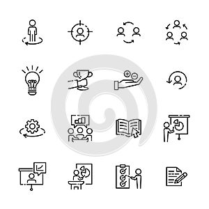 Business work icon set 4, vector eps10 photo