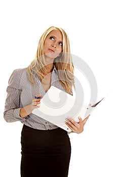 Business worker thinking