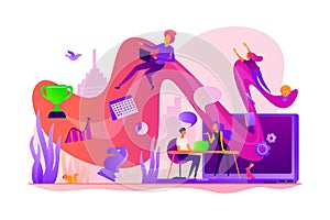 Workflow concept vector illustration.