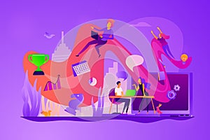 Workflow concept vector illustration.