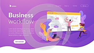 Workflow landing page template.
