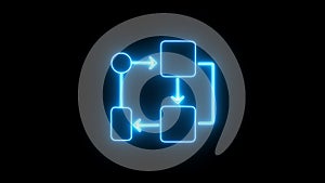 Business workflow process management concept.