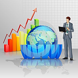 Business working on Laptop