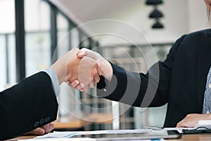 Business world handshake