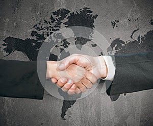 Business world handshake