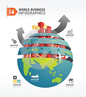 Business world infographic concept design template.vector