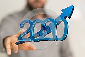 the 2020 business year up goals and success illustration