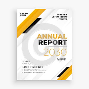 business yearly data report flyer in yellow theme photo