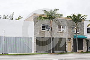 Businesses boarded up for a hurricane