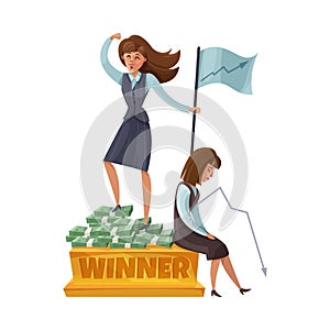 Businessladies Winner Loser Composition