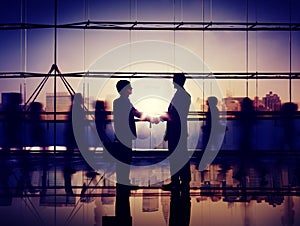 Businessm People Handshake Corporate Greeting Communication Conc