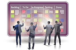 The businessman in agile methods concept