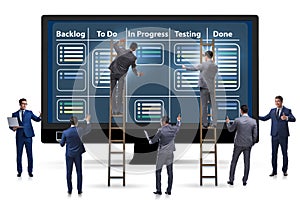 The businessman in agile methods concept