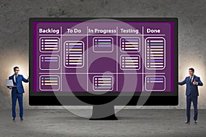 The businessman in agile methods concept