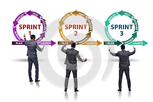 The businessman in agile methods concept