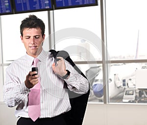 Businessman on the airport photo