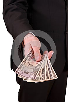 Businessman with american dollars