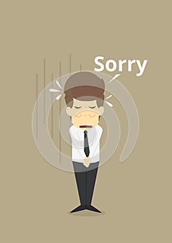 Businessman apologize