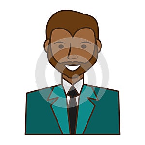 Businessman avatar elegant islated icon