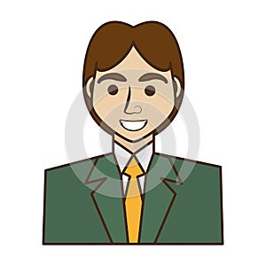 Businessman avatar elegant islated icon