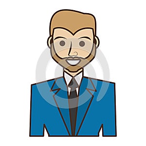 Businessman avatar elegant islated icon