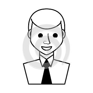 Businessman avatar elegant islated icon